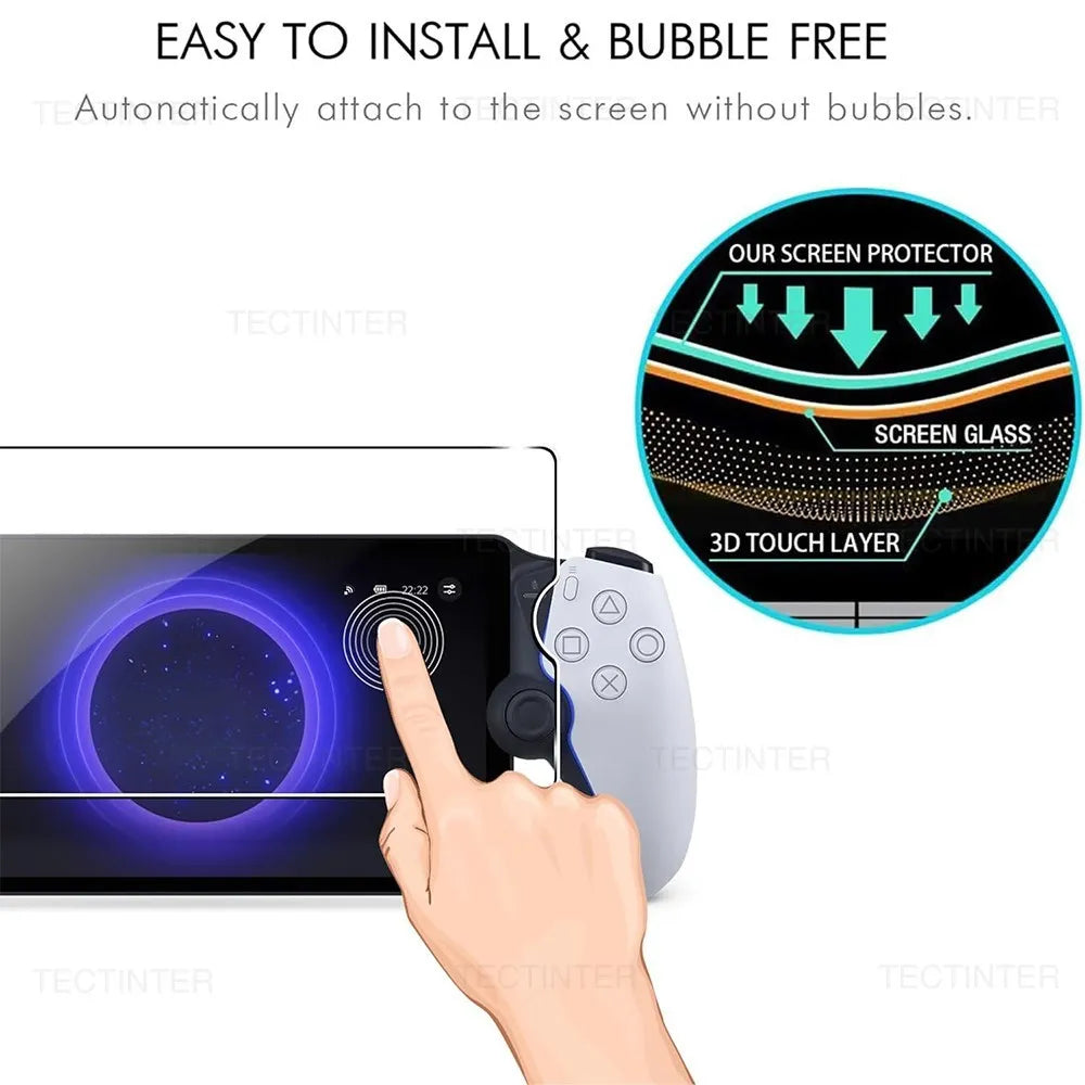 2 Pack Protector Film Sony PlayStation PS5 Handheld Anti-Scratch Tempered Glass