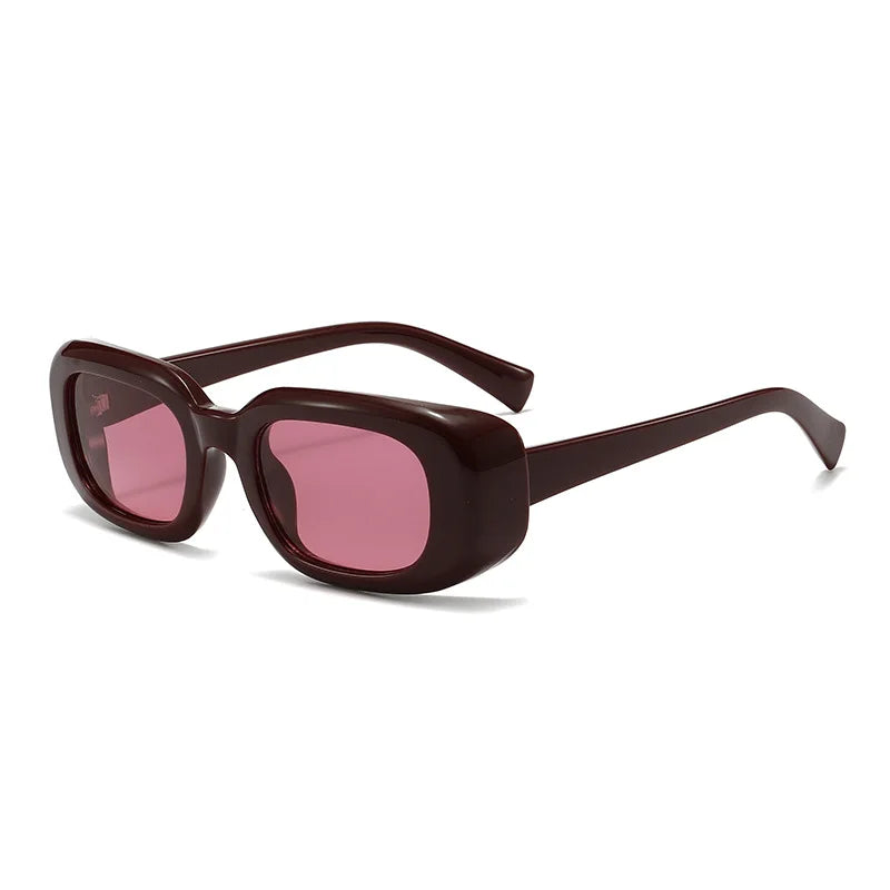 JNPCXI Fashion Square Sunglasses Women Shades UV400 Retro Leopard Tea Men Trending Sun Glasses