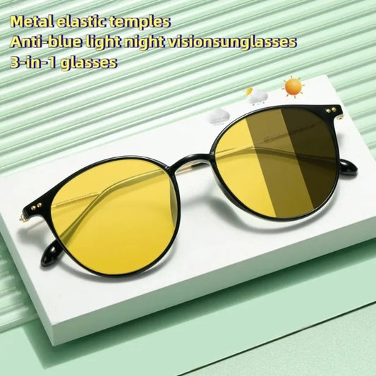 Korean Version  Color Changing Night Vision Goggles  Ultra Light and Fashionable Personalized Protective Glasses