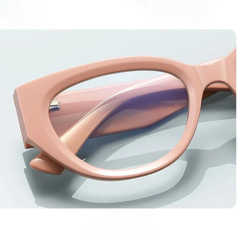 JNPCXI Men and Women Anti Blue Glasses Classic Cat Eye Glasses Myopia Prescritption Computer Eyewear