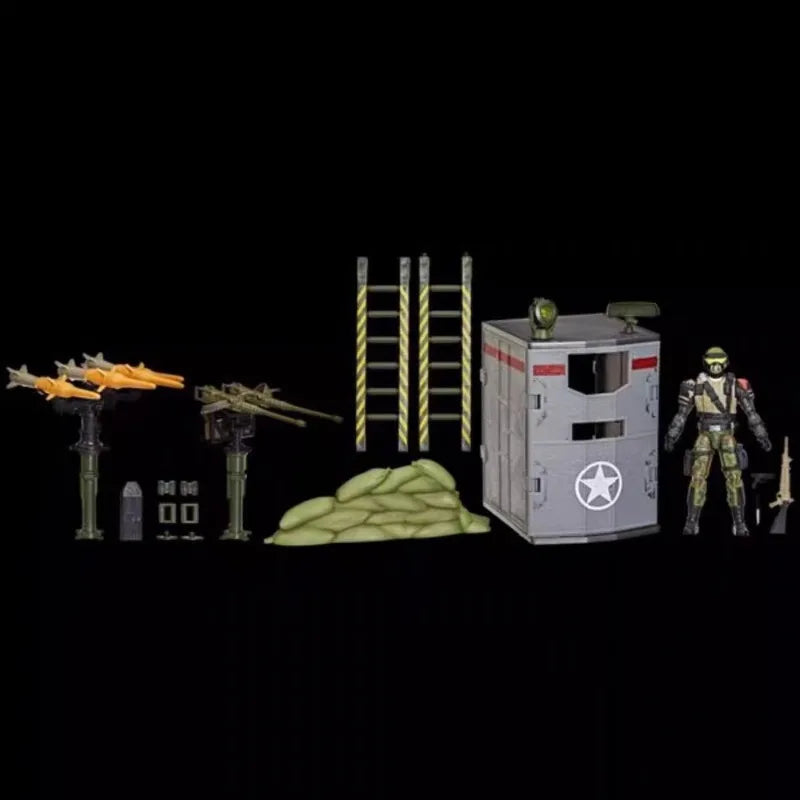 Original Hasbro G.I. Joe Classified Series 175 Steel Corps Sentry & Modular Defense Post Anime Figures Model Collection Toy
