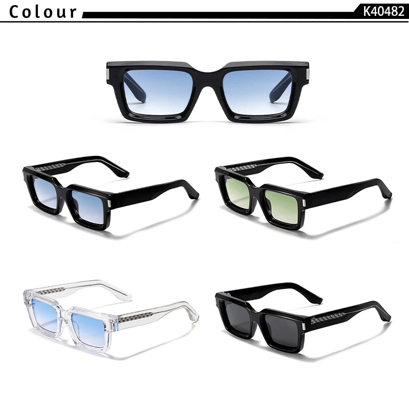 CATERSIDE New Fashion Punk Men's Square Sunglasses Brand Design Small Frame Sun Glasses Party Travel Glasses Gift Ideal Choice