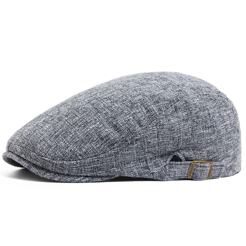 New Summer Thin Double Breasted Beret Fashion Men Vintage Visor Flat Cap Women Hat Berets For Casual Unisex Boina