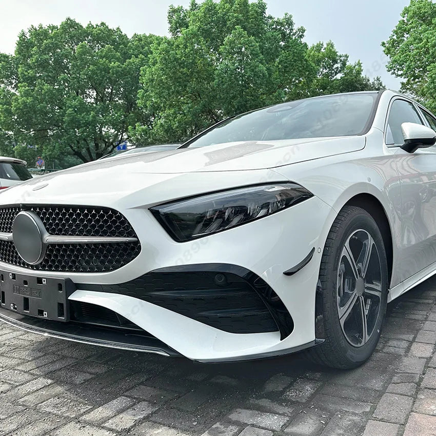 For Mercedes Benz A Class W177 A180 A200 A220 A35 A45 AMG 2023-2026 Car Front Bumper Lip Spoiler Diffuser Splitter Body kit