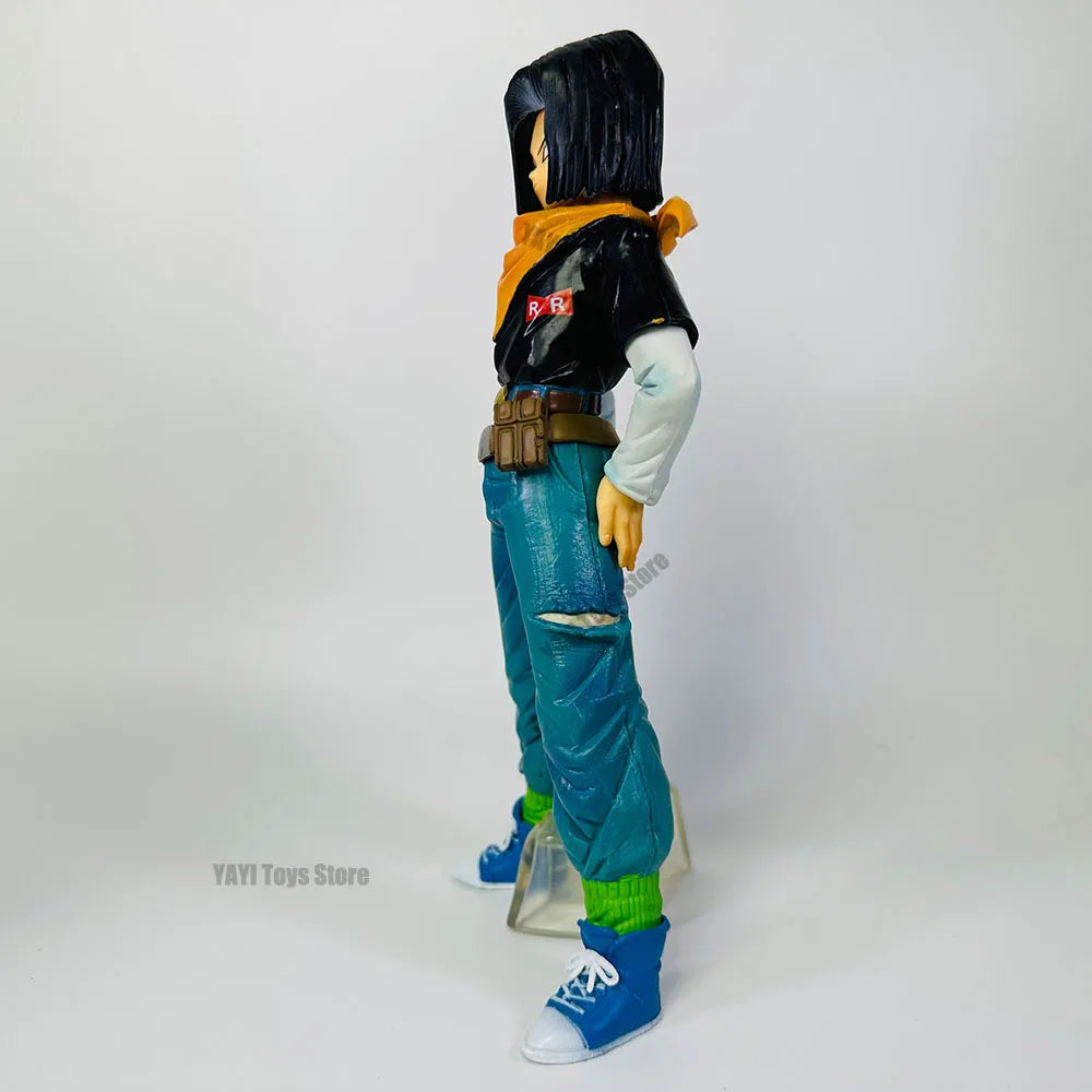 25CM Dragon Ball Z Android 17 18 Anime Figure Android 18 PVC Action Figures
