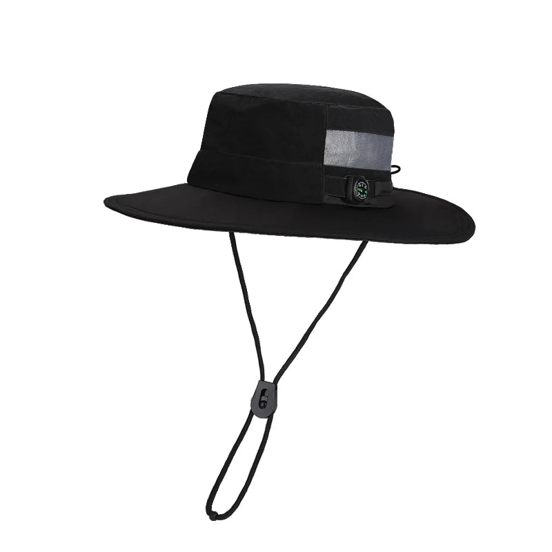 New summer women's sun hat - quick-drying and breathable fisherman hat for men, fishing and hiking compass hat