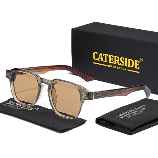 CATERSIDE Classic Sunglasses Men Core Insert Temple Luxury Brand Square Sun Glasses Women Travel Beach Party Festival Gifts