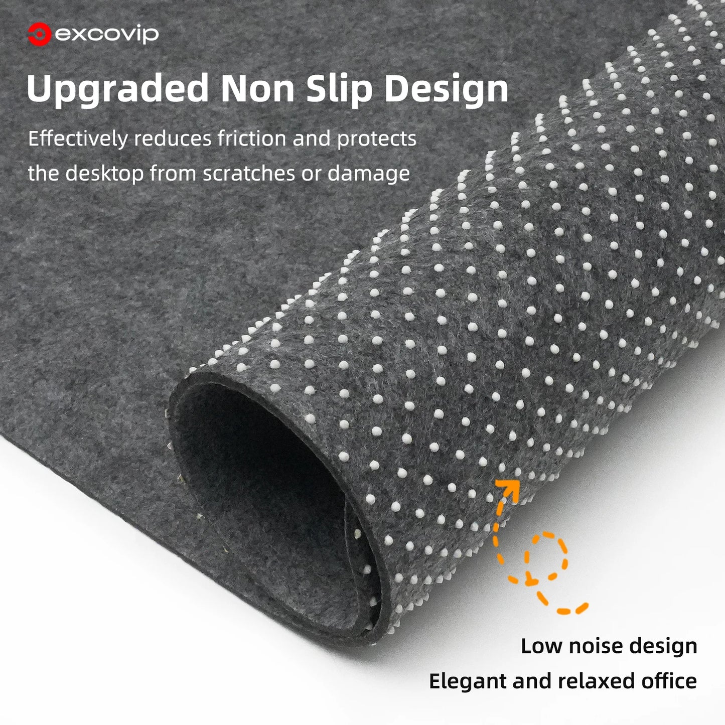 EXCO Felt Desk Mat Large Mouse Keyboard Pad Computer Desktop Protector Non-Slip Base for Office Home Durable Washable