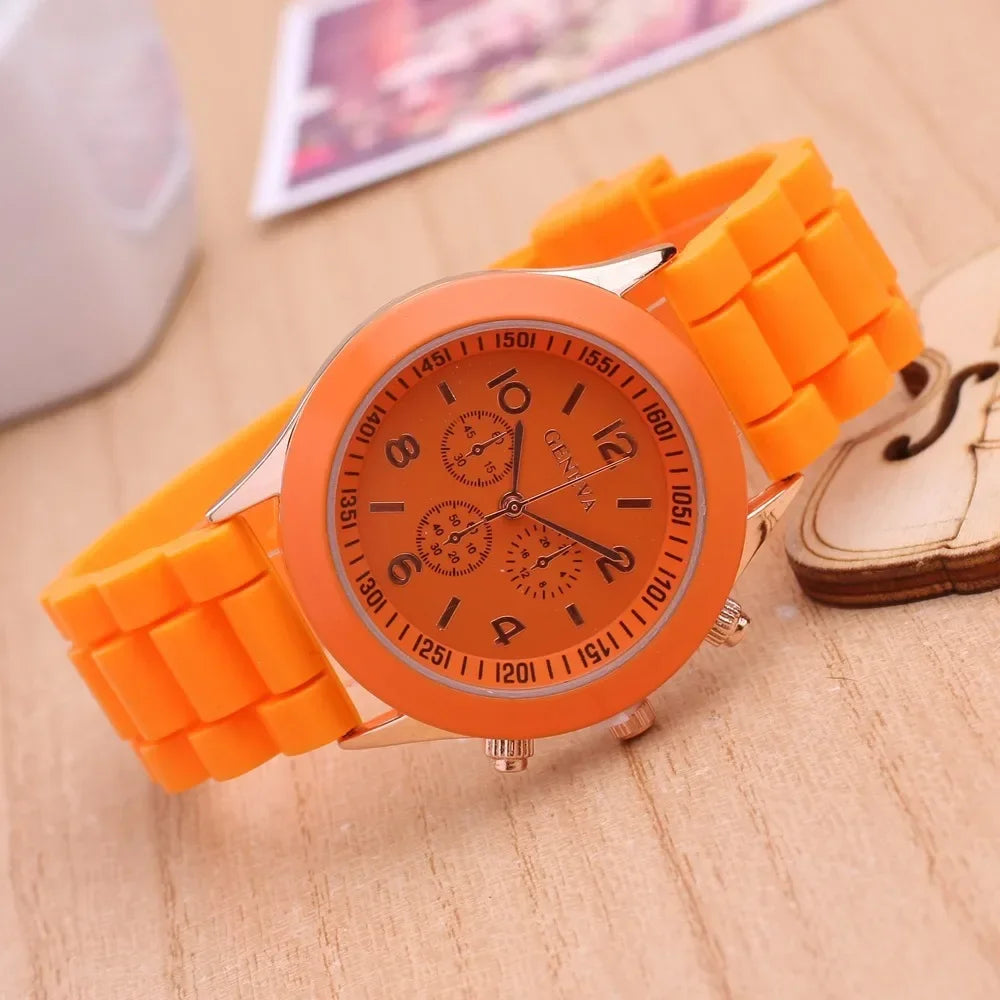 New Fashion Luxury Brand Women's Watch Silicone Strap Quartz Wrist Watch for Female Relogio Feminino Dropshipping