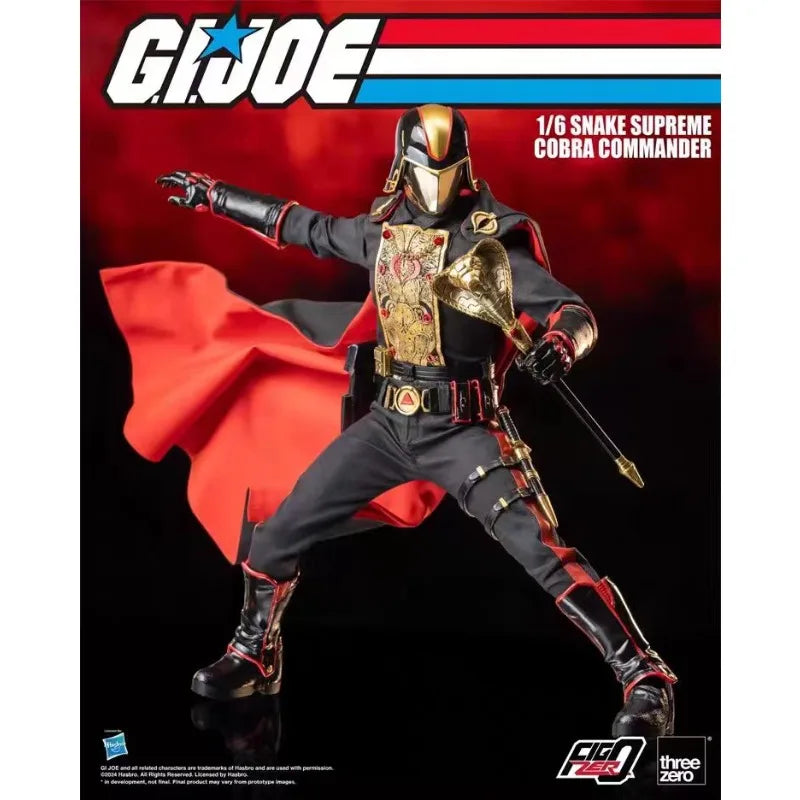 Original Hasbro Threezero FigZero G.I. Joe Series 1/6 SNAKE SUPREME COBRA COMMANDER Action Toy Figure Mode Ornaments