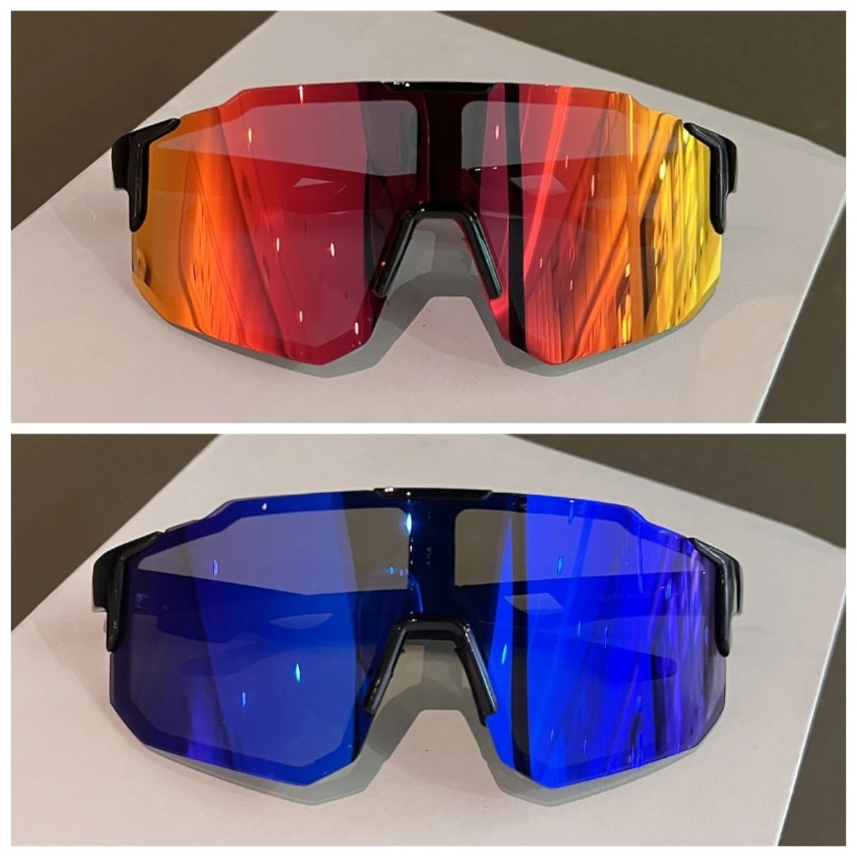 2PCS Cycling Glasses Sunglasses for Men Women Cycling Sun Glasses Goggles Outdoor Sport Sunglasses