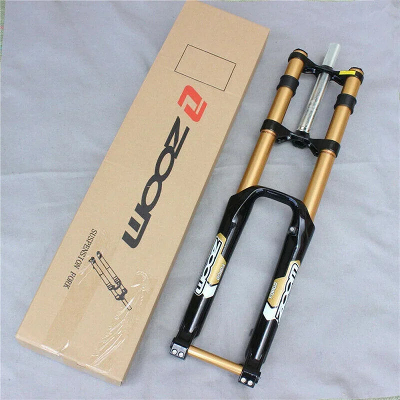 ZOOM 26" MTB Bike Suspension Fork 1-1/8" Aluminium DH680 Bicycle Fork 110*20mm TA Lockout Disc Brake Fork Cycling Parts