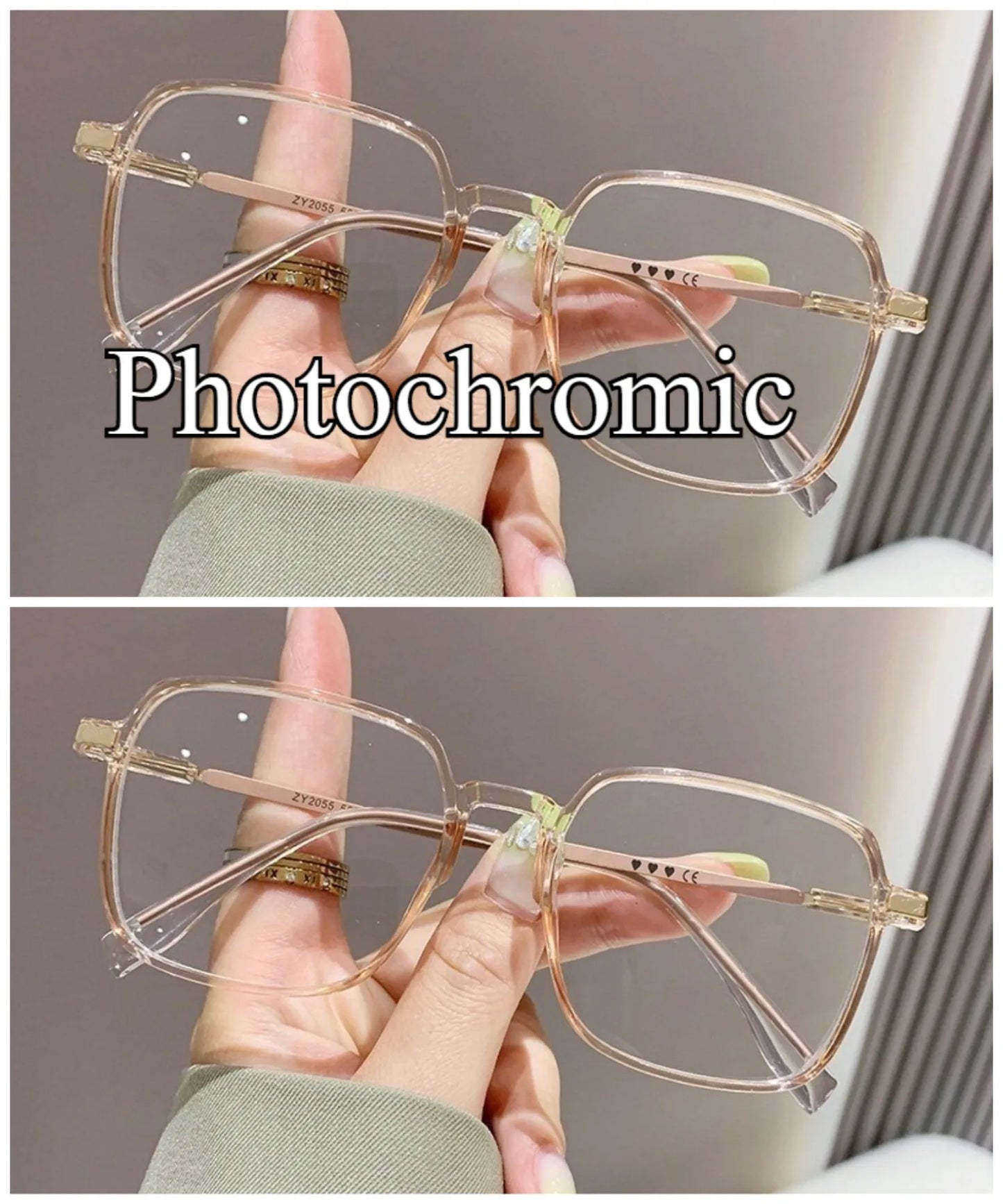Square Anti-Radiation UV400 Replaceable Lenses Computer Glasses for Women and Men
