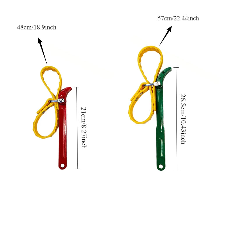 Belt Wrench Oil Filter Puller Strap Spanner Chain Wrench Strap Opener Adjustable Strap Opener Cartridge Disassembly Tool