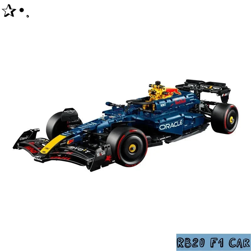 1639 pcs 1&8 Technical Oracle F1 CarRedbull Racing Formula RB20 Building Blocks