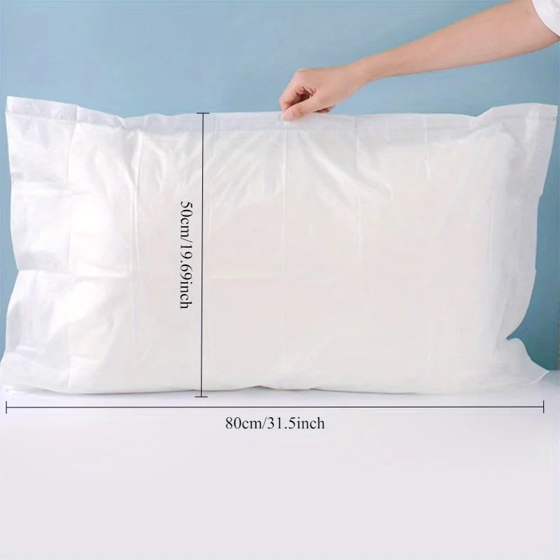 Premium Disposable Pillowcases - Thick, Breathable & Dirt-Proof for Hotels, Beauty Salons & Travel (Pillow Inserts Not Included)