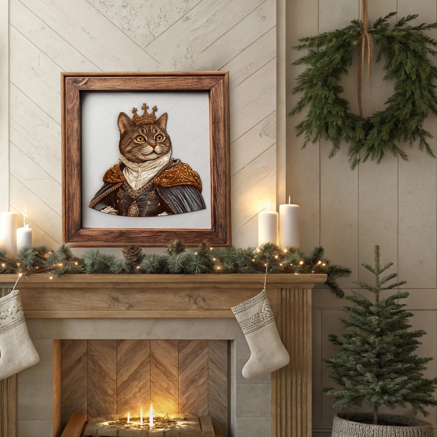 Hand Drawn Cat Head Wooden Jigsaw Puzzle Warm Home Decor Christmas and Halloween Gift Toy For Teen And Kid
