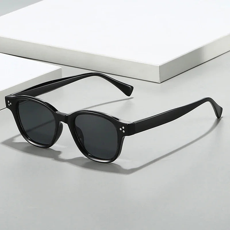JNPCXI New Square Women Rivets Sunglasses Gradient Shades Men Sun Glasses UV400