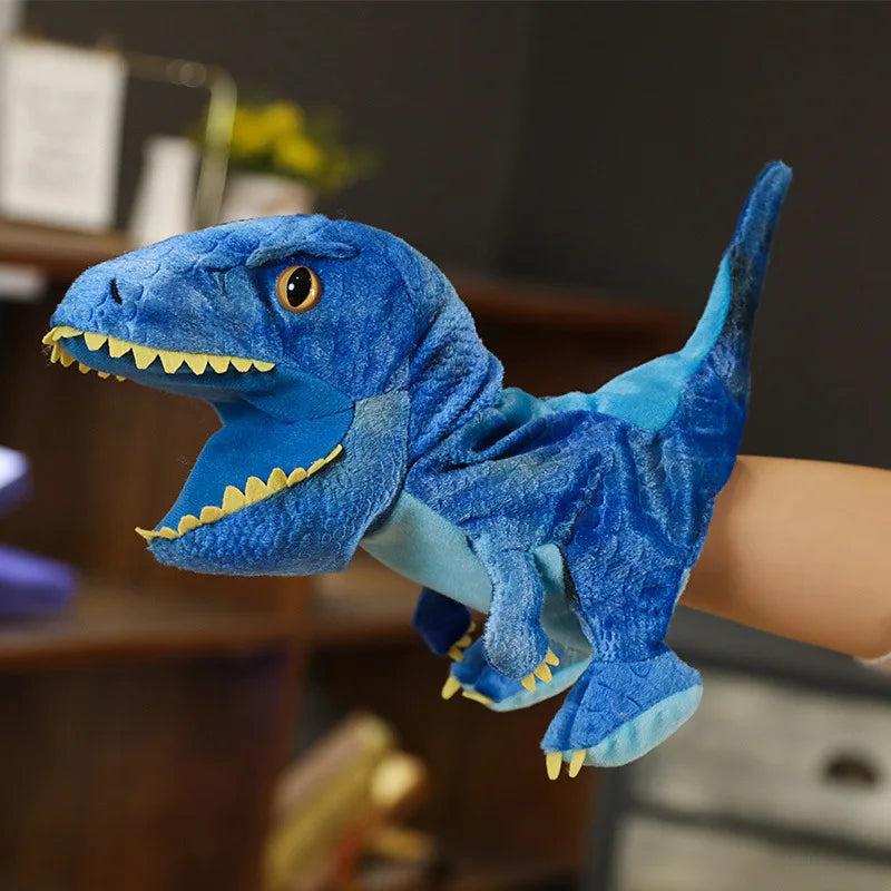 Cute Dinosaur Children's Finger Dolls Can Move And Open Their Mouths Hand Puppets Telling Learning Funny Accompany Toy Gift