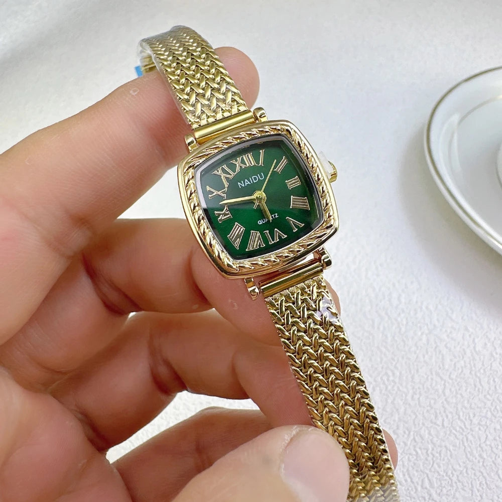 Famous Brand Women Watch Fashion Luxury Gift Ladies Gold Quartz Watch Stainless Steel Strap Wristwatches Relojes Para Mujer