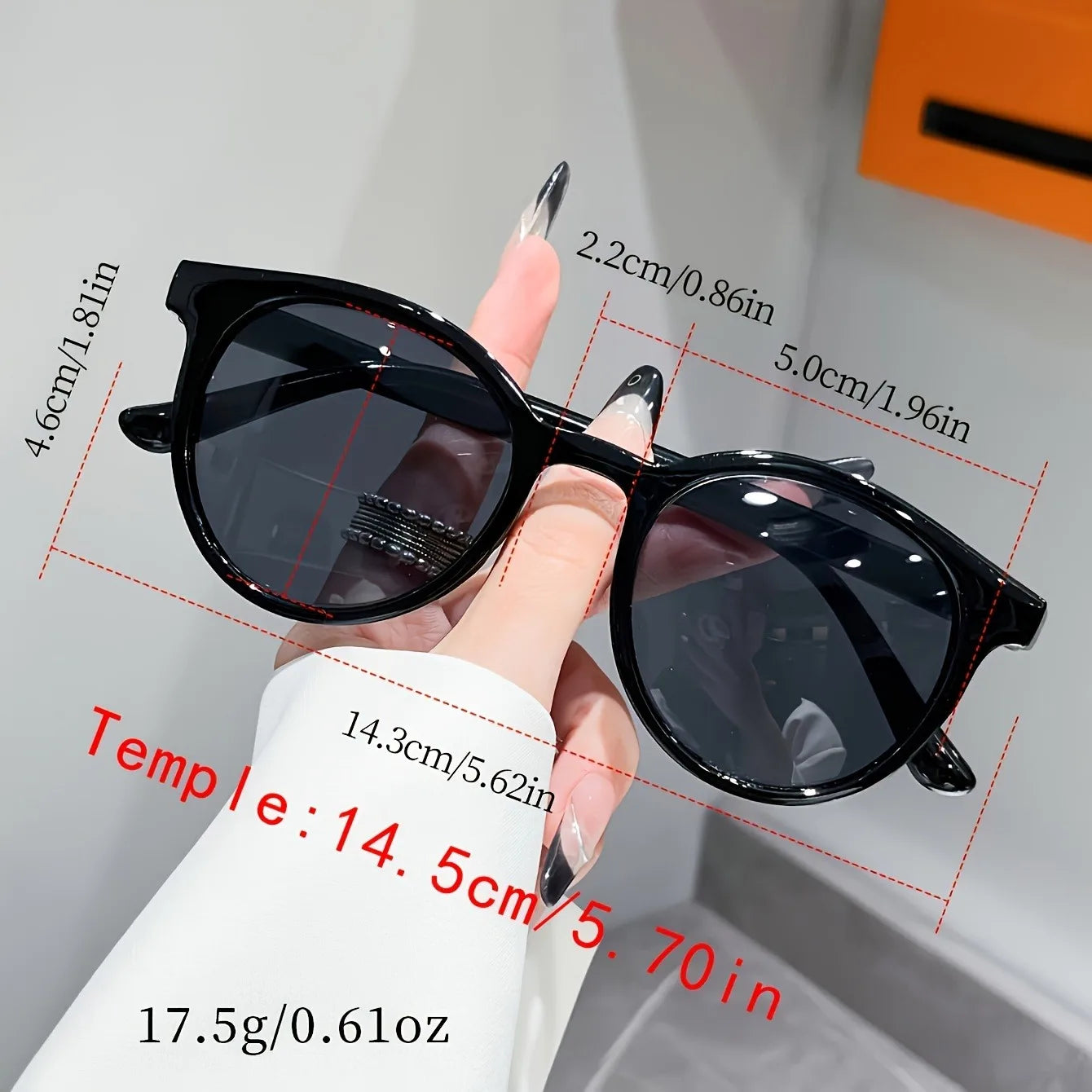 1pc Unisex Round Plastic Frame Glasses with Reflective Lenses Suitable for Hiking and Daily Wear - Decorative Glasses