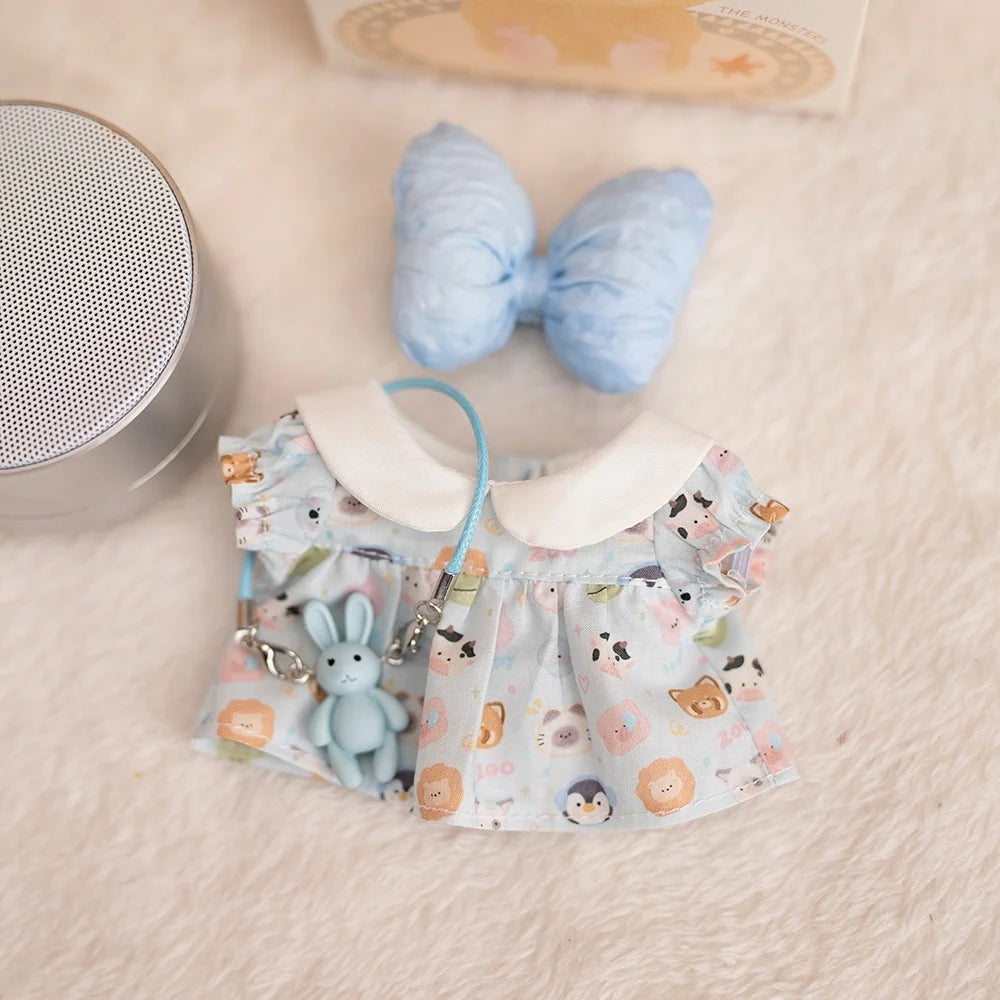 Labubu Clothes For 15-17CM I II III Labubu Outfits Mini Plush Cotton Idol Doll Universal Clothing  Party Accessories Gifts