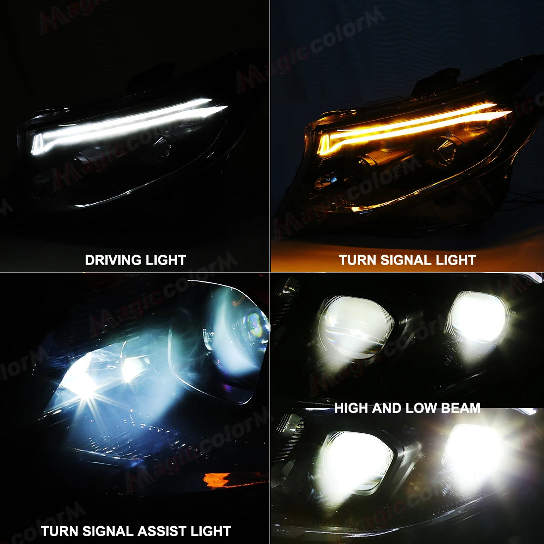 Head Lamp For Mercedes Benz Vito W447 2016 2017 2018 2019 2020 2021 2022 2023 2024 LED Headlights Driving Turn Signal Lamps DRL