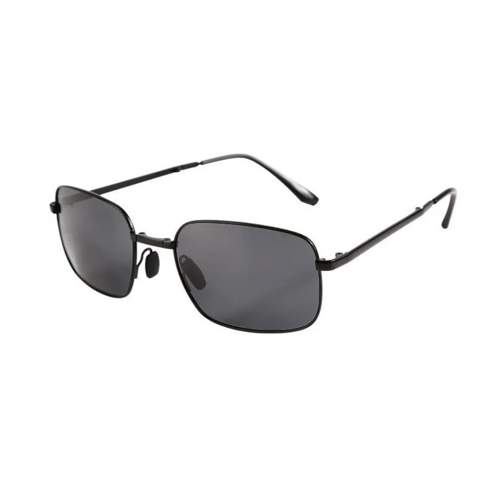 3PC Fashion Folding Photochromic Sunglasses Outdoor Polarized Driving Sunglasses Driving with Alloy Frame Square Glasses for Men