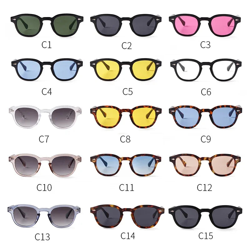 JNPCXI Fashion Gradient Blue Round Sunglasses for Women Men Vintage Tortoise Square Sun Glasses Lunettes De Soleil
