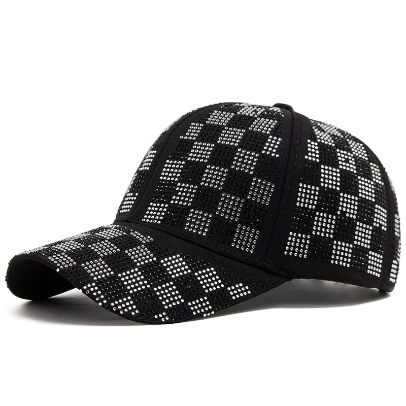 Women's Baseball Cap Fashion Rhinestone Personality Street Hip Hop Caps For Female Summer Outdoors Sun Visor Hat Adjustable