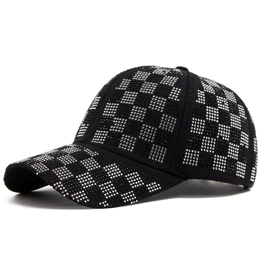 Women's Baseball Cap Fashion Rhinestone Personality Street Hip Hop Caps For Female Summer Outdoors Sun Visor Hat Adjustable