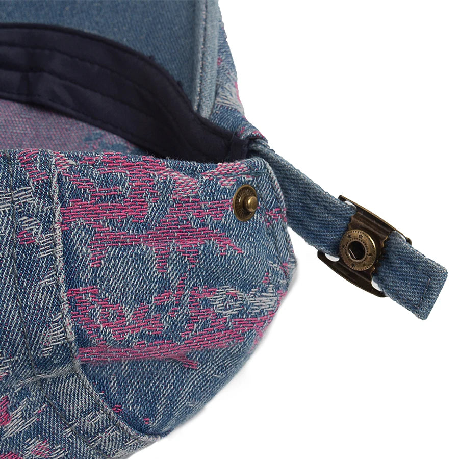 Spring Fashion Print Denim Women's Beret Summer Cotton Breathable Soft Top Sun Visor Hat Men Flat Cap Newsboy Caps Adjustable