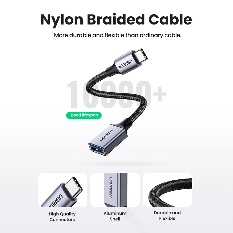 USB C to USB 3.0 OTG Adapter USB Type-C OTG Data Cable Connector Samsung Apple