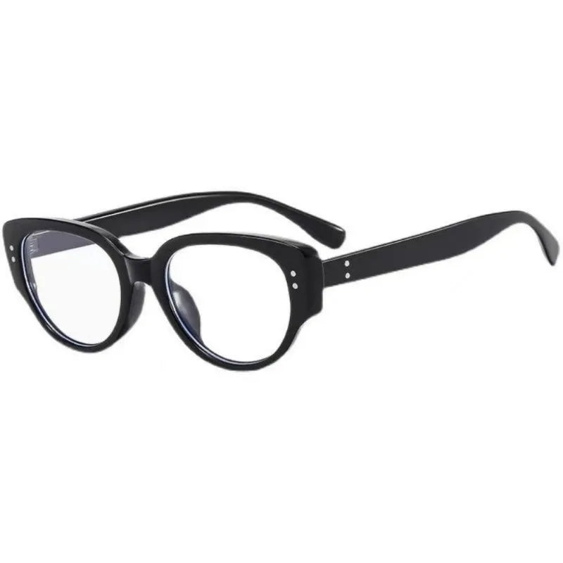 Triangle Cat Eye Anti Blue Light Flat Glasses for Women Men Ins Fashion Anti Blue Light Eyeglasses Frames