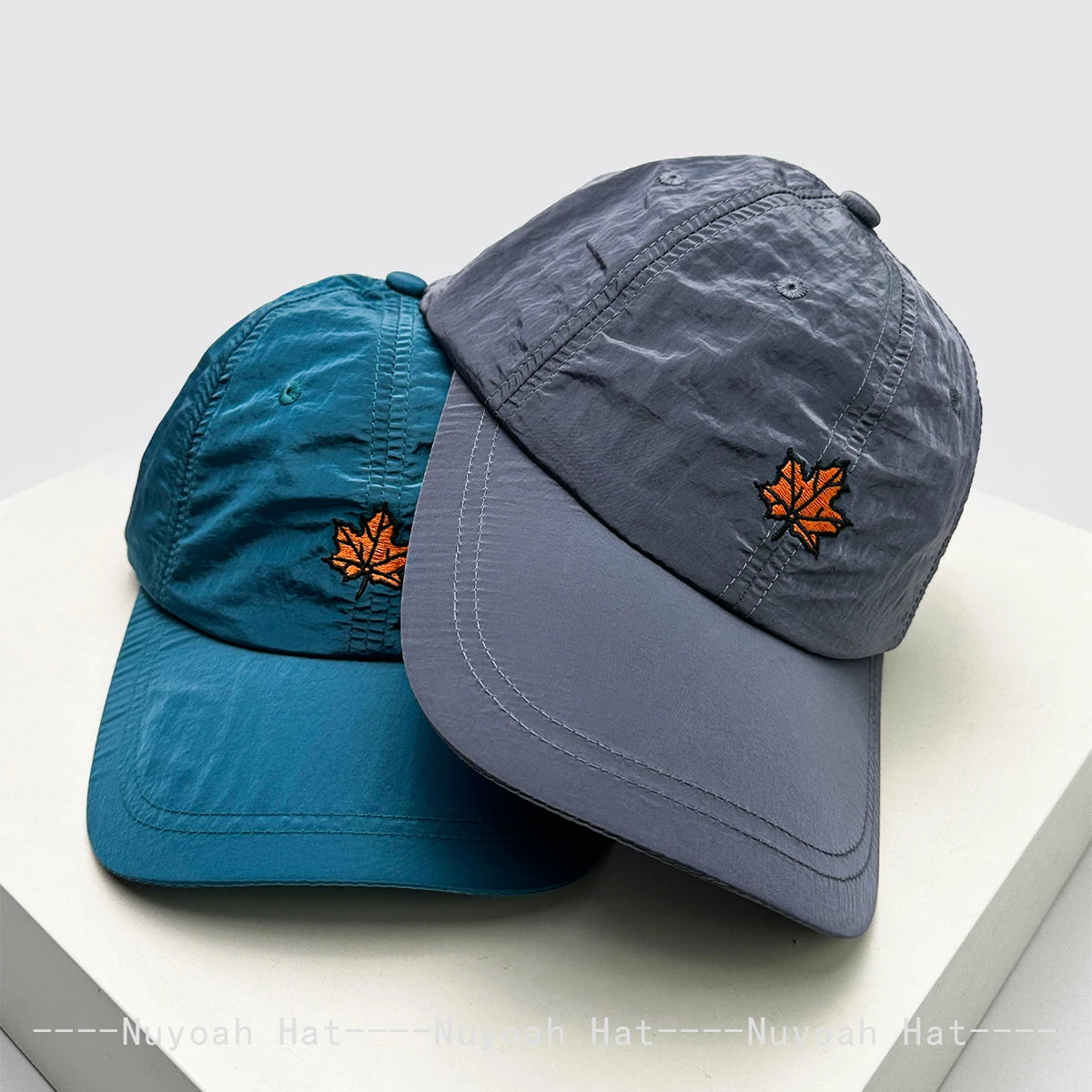 New Unisex Quick Drying Korean Embroidered Maple Leaf Baseball Hats Sunshade Simple Breathable Peaked Caps Versatile Fashion ins