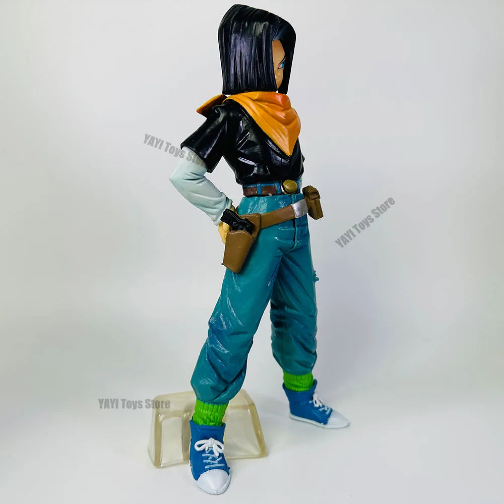 25CM Dragon Ball Z Android 17 18 Anime Figure Android 18 PVC Action Figures