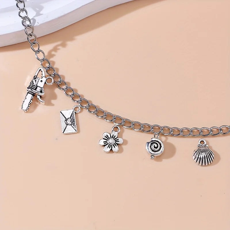 20Pcs Antique Silver Plated Flower Charms Necklace Pendants for Making DIY Earrings Bracelet Handmade Jewelry Accessories