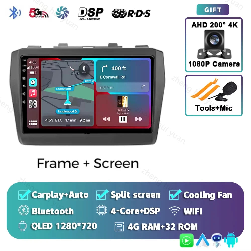 CarPlay Auto Android 15 For Suzuki Swift 2017 2018 2019 2020 2021 Car Radio Multimedia navigation video DVD Autoradio Stereo 4G