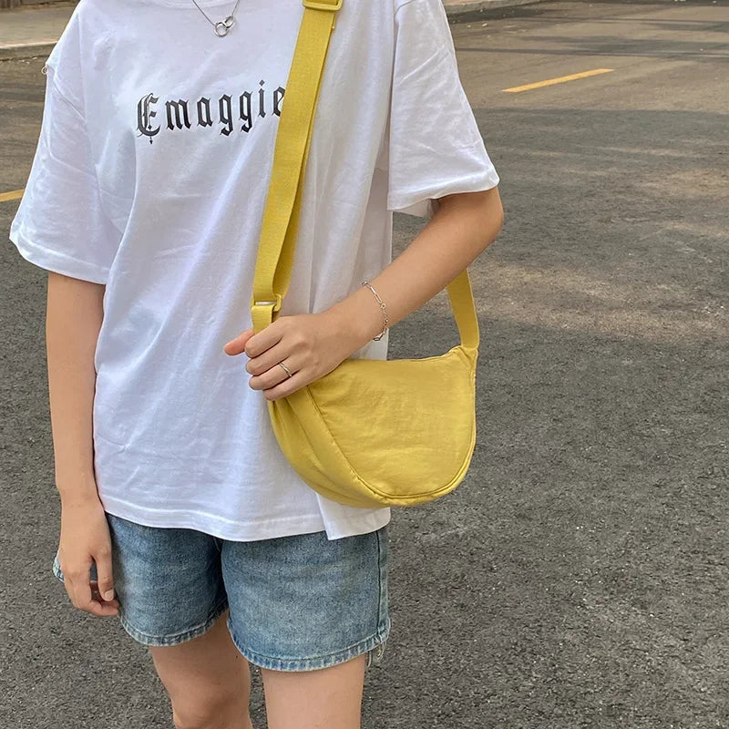 Nylon Waterproof Messenger Bag, Dumpling Multi-color High-quality Shoulder Bags