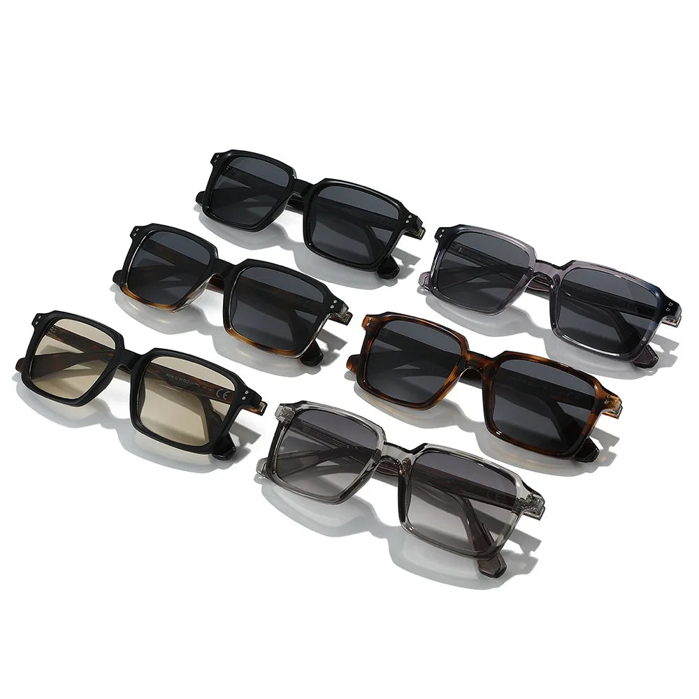 JNPCXI New Vintage Square Sunglasses Women Gradient Mirror Shades UV400 Fashion Punk Men Sun Glasses