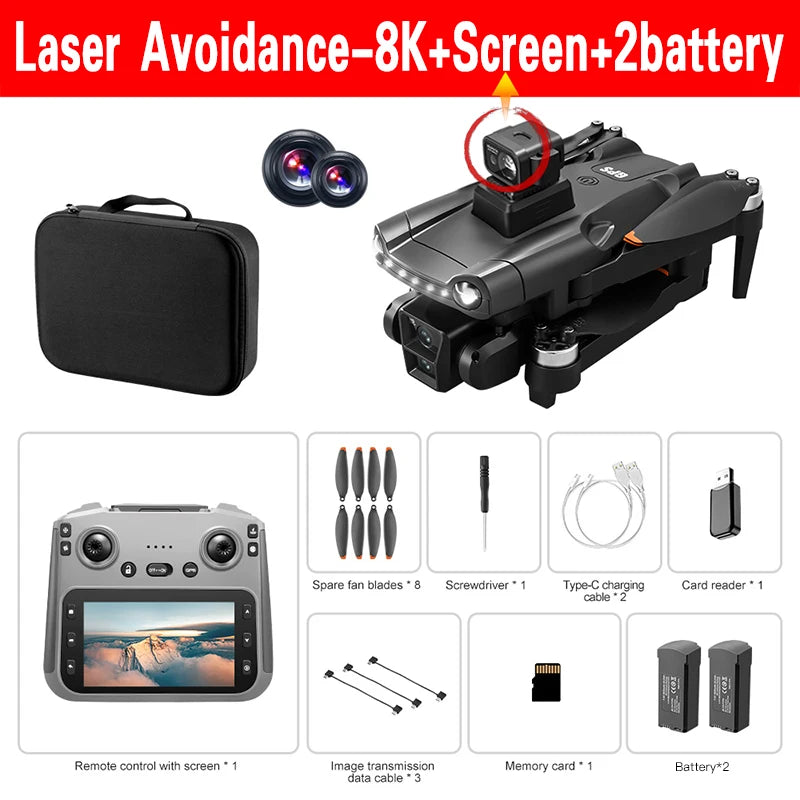 Xiaomi V198 GPS MAX Drone w/ 8k professional HD camera 5G WiFi Brushless laser 2