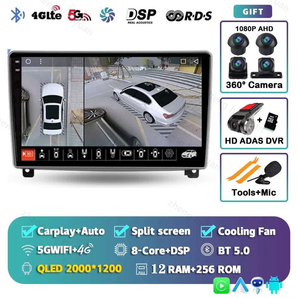 For Peugeot 407 1 2004 - 2011 Android 15 12+256GB CarPlay Auto Car Radio Multimedia Video Player GPS stereo Head Unit 4G WIFI