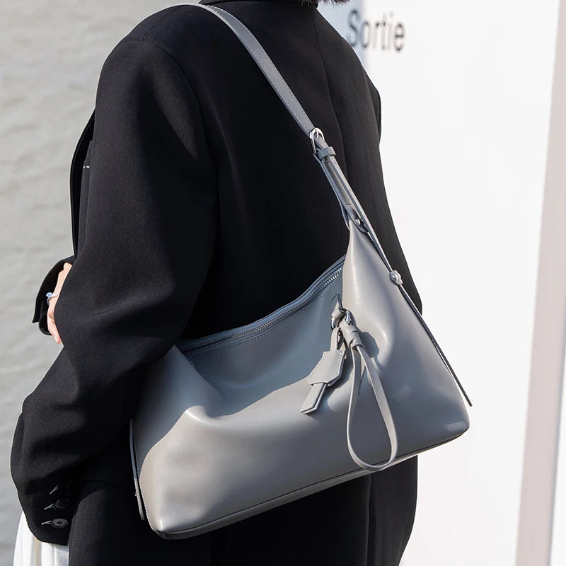 Women Natural Genuine Cow Leather Crossbody Bag Female Luxury Designer Shoulder Bags Lady Casual Retro Cowhide Handbag Hobos Bag