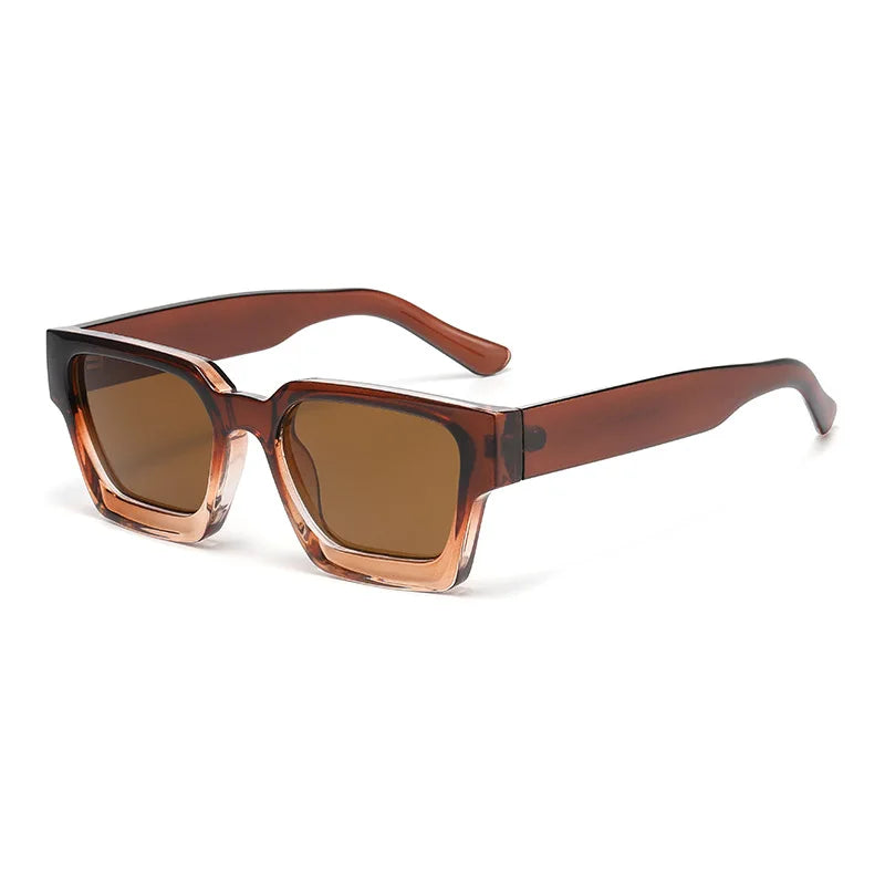 JNPCXI New Color Ins Popular Women Square Sunglasses Retro Men Tinted Leg Shades UV400