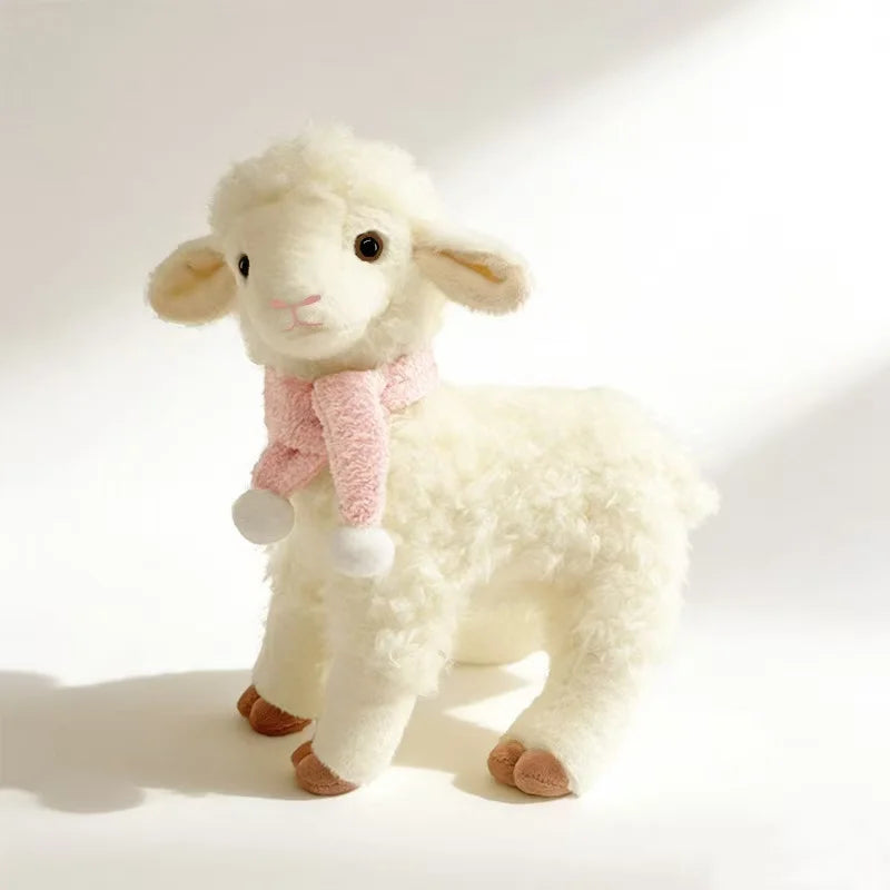 The latest cute standing lamb doll Kawaii stuffed plush toy doll cartoon anime cute children's birthday holiday gift doll