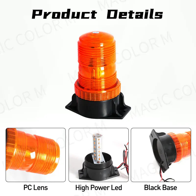 Emergency LED Strobe Light For Car Truck Bus Red Blue Amber White Green Flasher Beacon Warning Lamp Car Light Assembly 12V 24V