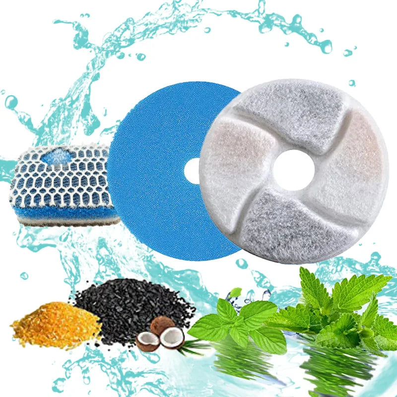 12pcs/set Replacement Filters Cat Dog Fountain Pet Water Drink Clean Accessories