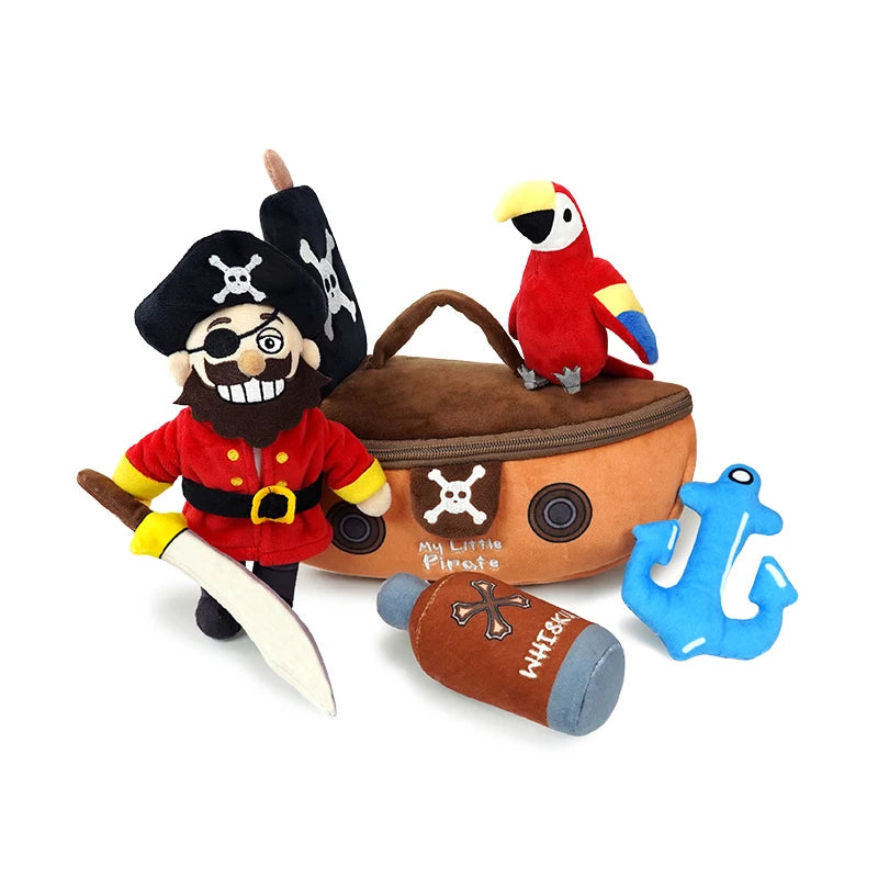 Cute Pretend Play Plush Toy Set My Little Policeman Chef Detective Firefighter Doctor Pirate Role-Play Intresting Toys Gift