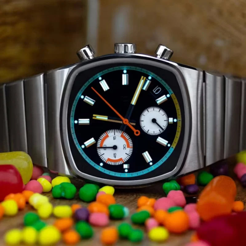 CILOA Men’s High-End Wormhole Concept Sports Watch, Fashion Square Dial Watch