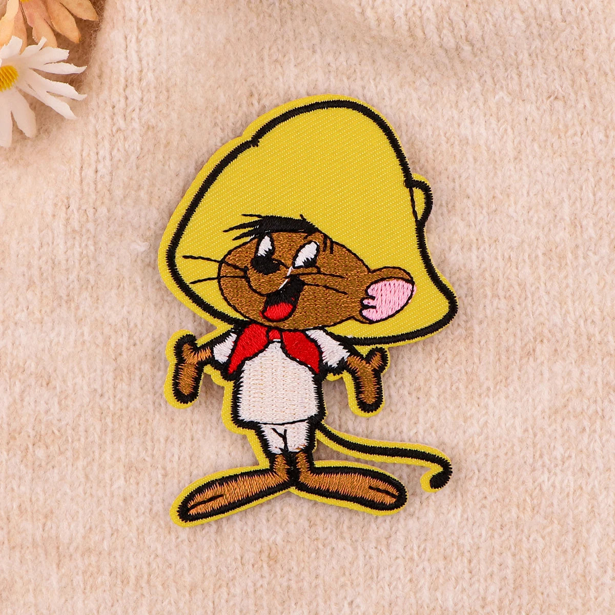 Mexican Mouse Patches For Clothing Cartoon Patches Appliques Iron on Badges Clothes Stickers DIY Sewing Embroideriy Stripes